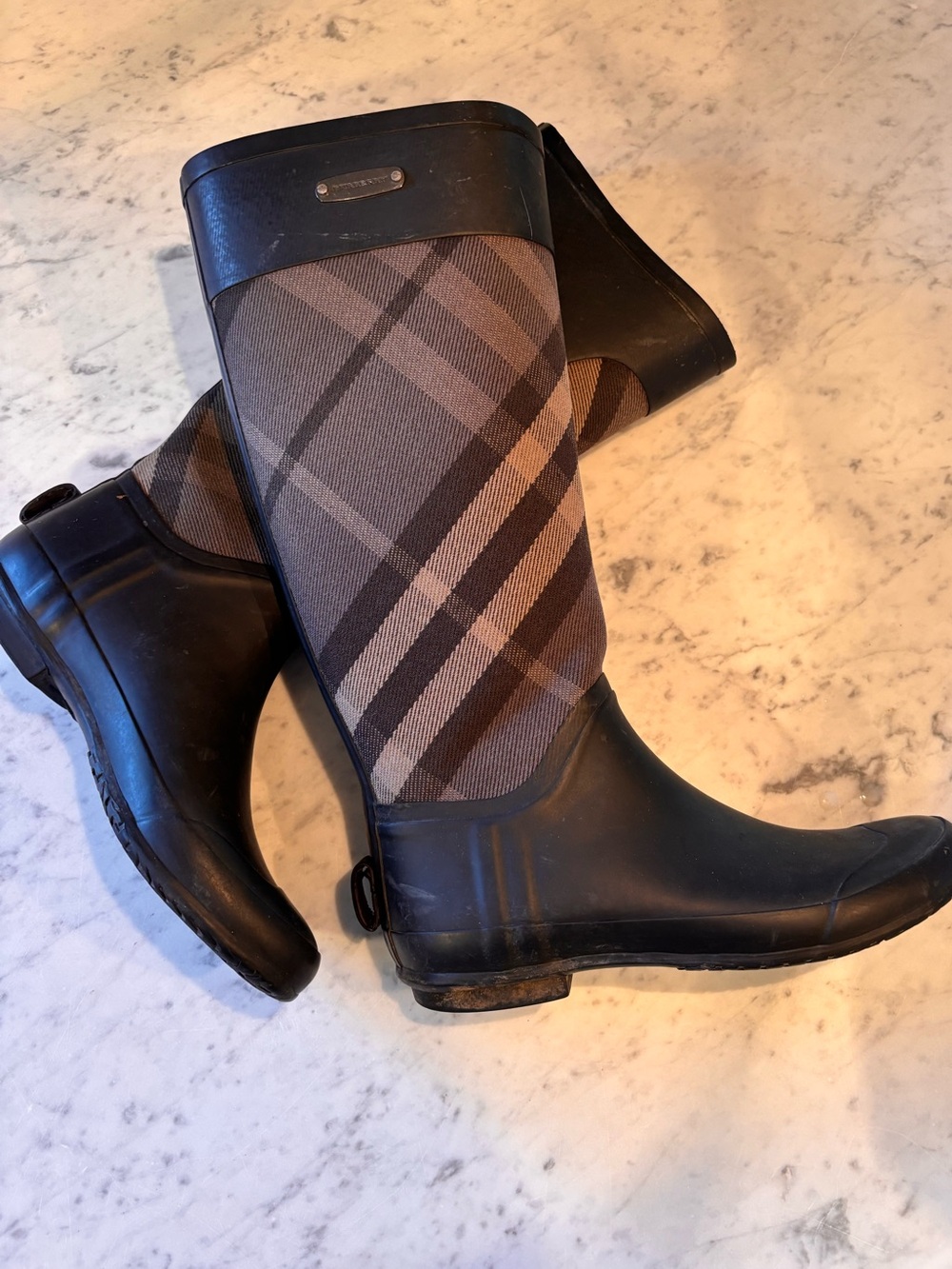 Burberry rain boots